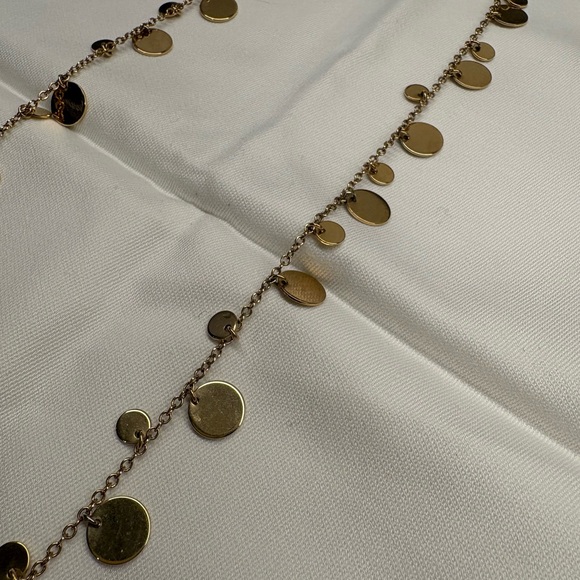 Lia Sophia Gold Coin Necklace Long Chain Layering Statement Jewelry - Picture 3 of 9